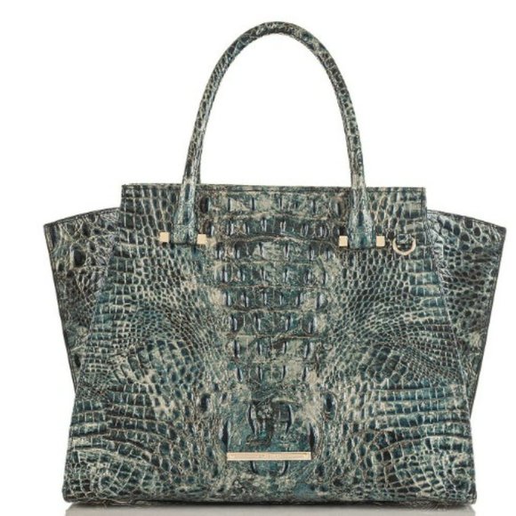Brahmin Handbags - Brahmin Priscilla Satchel Glacier Melbourne with Matching Wallet